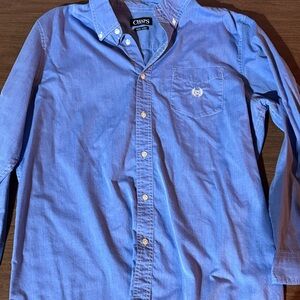Chaps Casual Blue Button-Down Shirt
